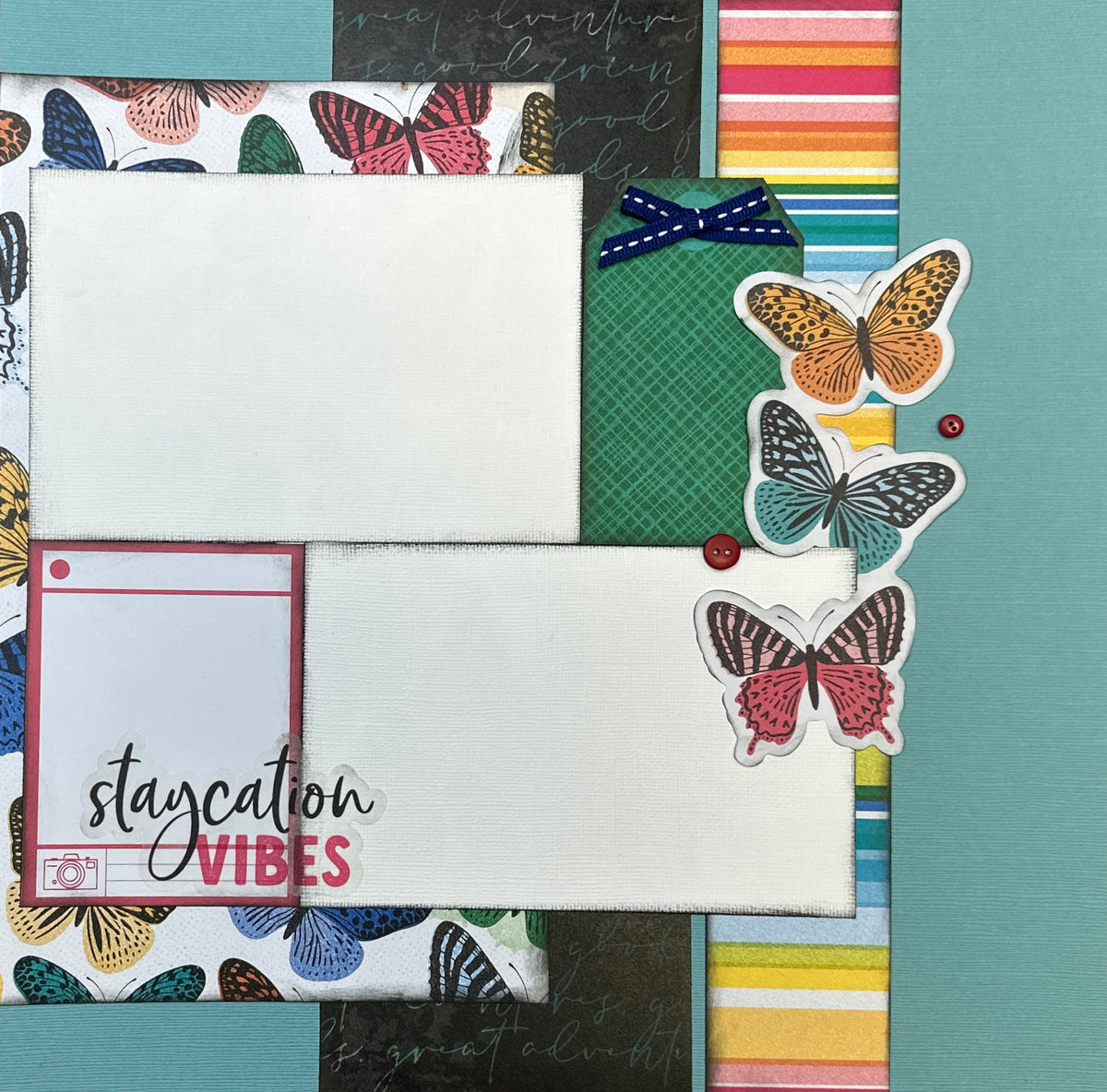 Staycation Vibes, Travel themed 2 page Scrapbooking Layout Kit, DIY tr –  Crop-A-Latte