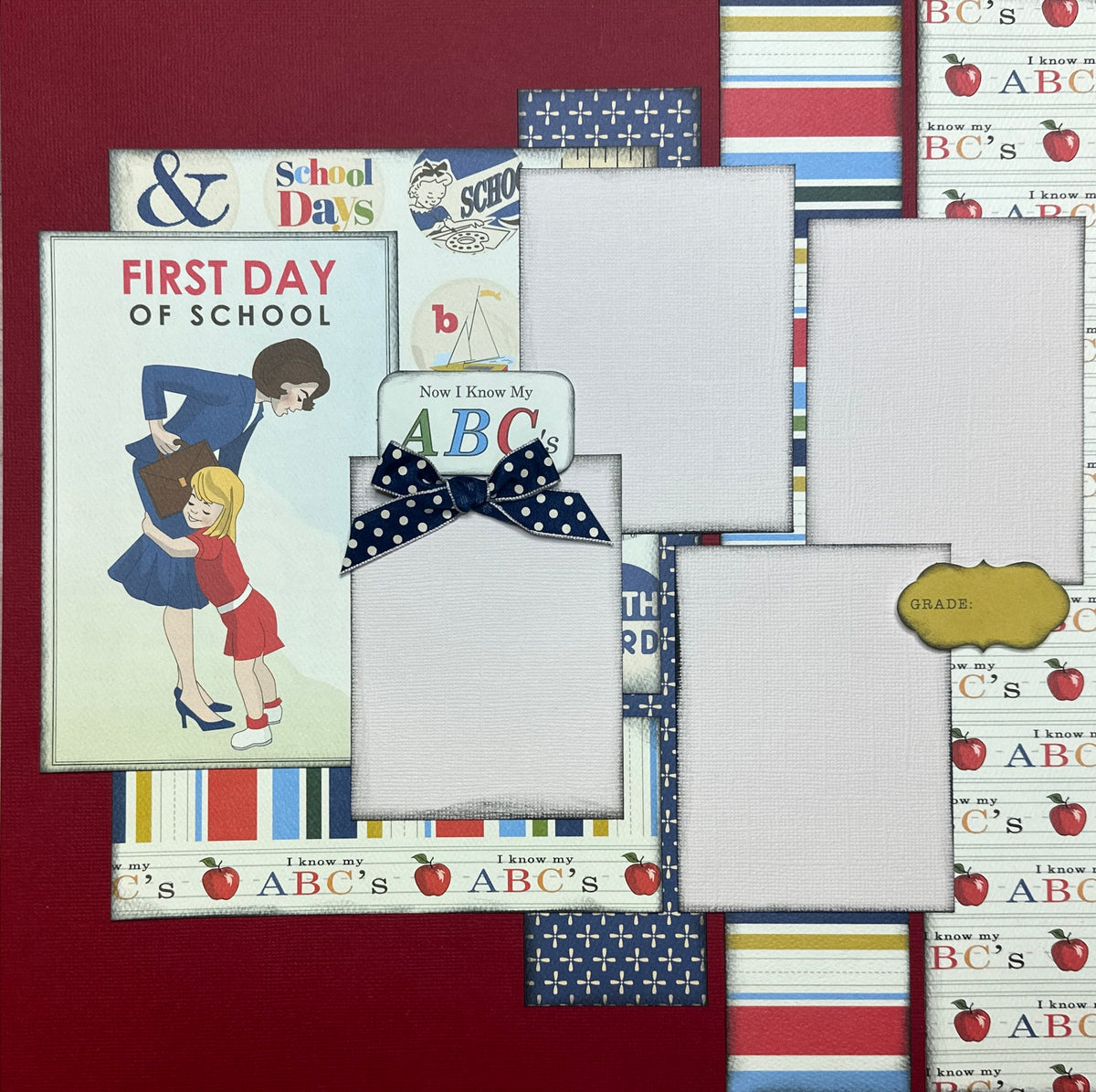 Back To School, School Themed Scrapbooking Kit, 2 page Scrapbooking La –  Crop-A-Latte