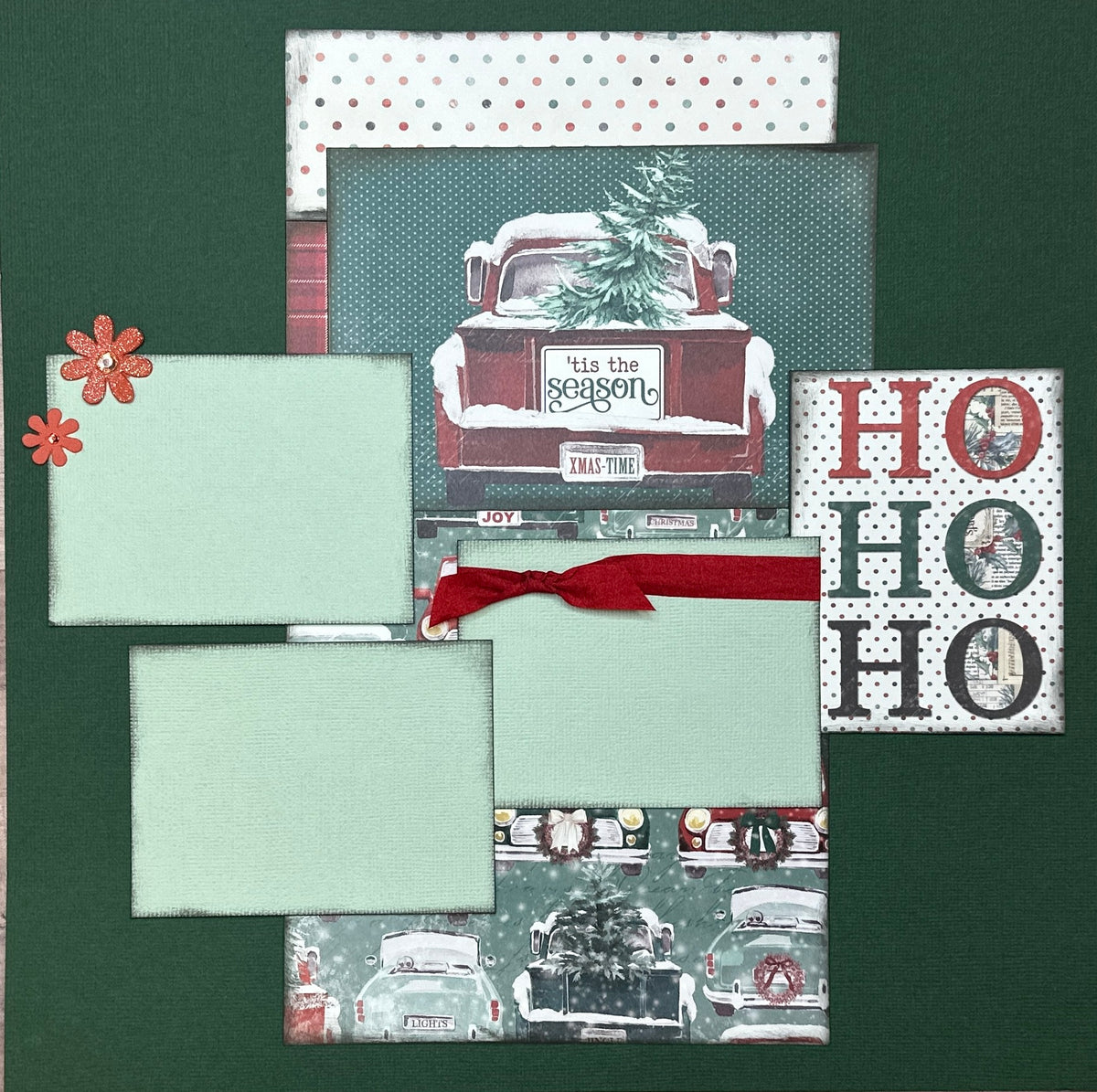 Merry & Bright - Ho Ho Ho, Christmas Themed 2 Page Scrapbooking Layout –  Crop-A-Latte