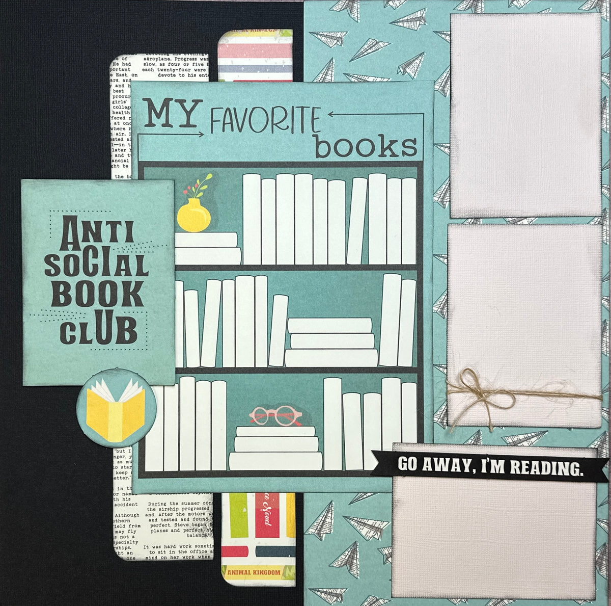 Anti Social Book Club, Book Club/ Book Lover Themed Scrapbooking Kit, –  Crop-A-Latte