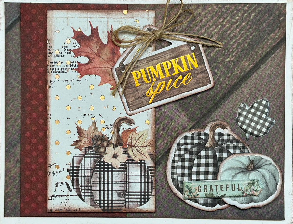 Pumpkin Spice - Grateful, Fall Themed DIY Card Kit, 4 pack DIY Card Ki ...