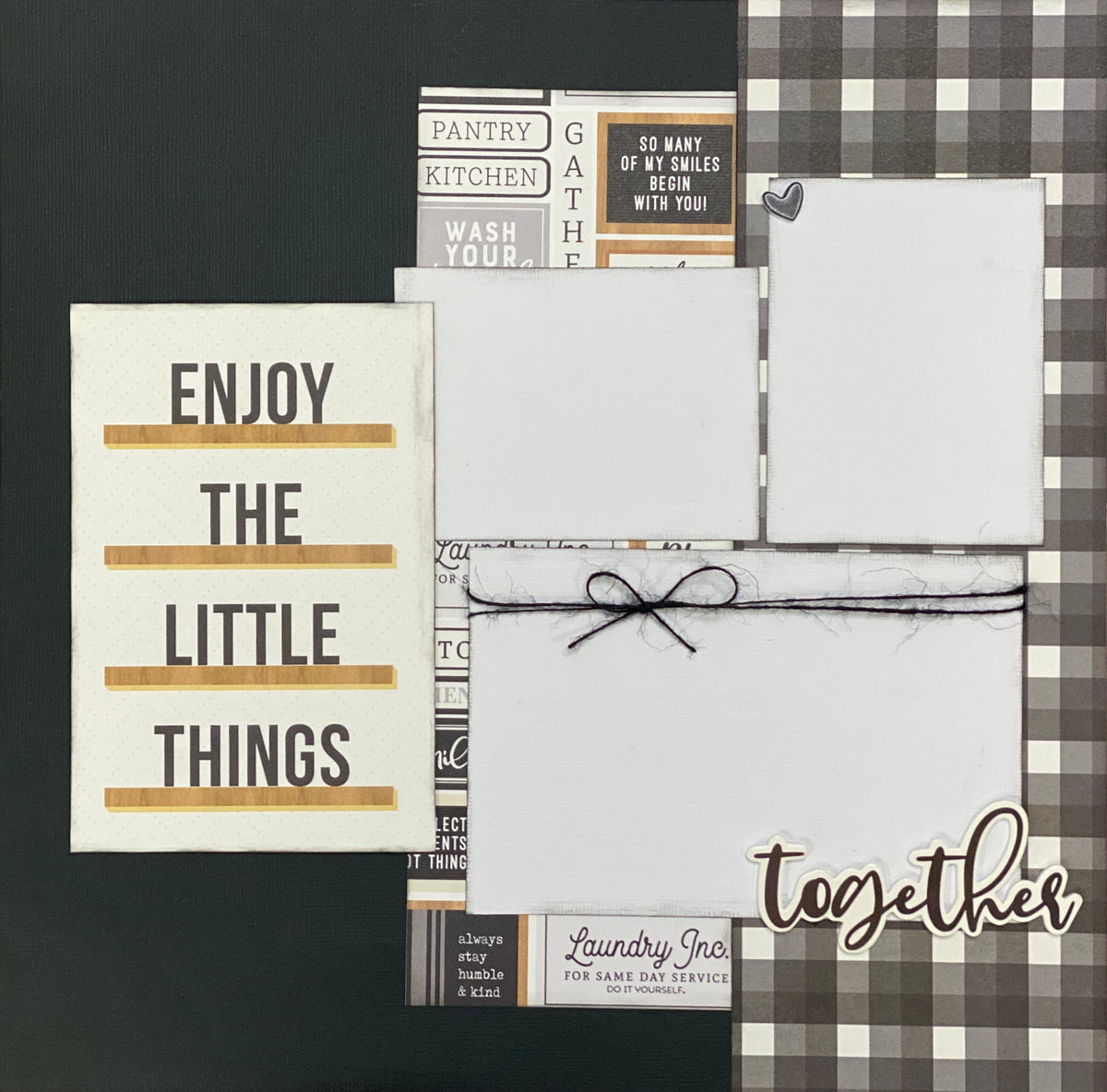 Happy Hearts. Happy Home, 2 Page Scrapbooking Layout Kit, General
