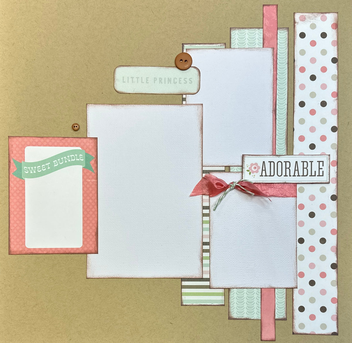 Boho Baby Bundle, 12 - 2 page Scrapbooking Layout Kits, DIY Baby Girl –  Crop-A-Latte