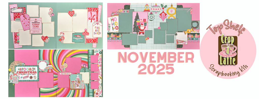 Top Shelf Scrapbook Kit Bundle, November 2025 - Simple Stories Hard Candy Christmas