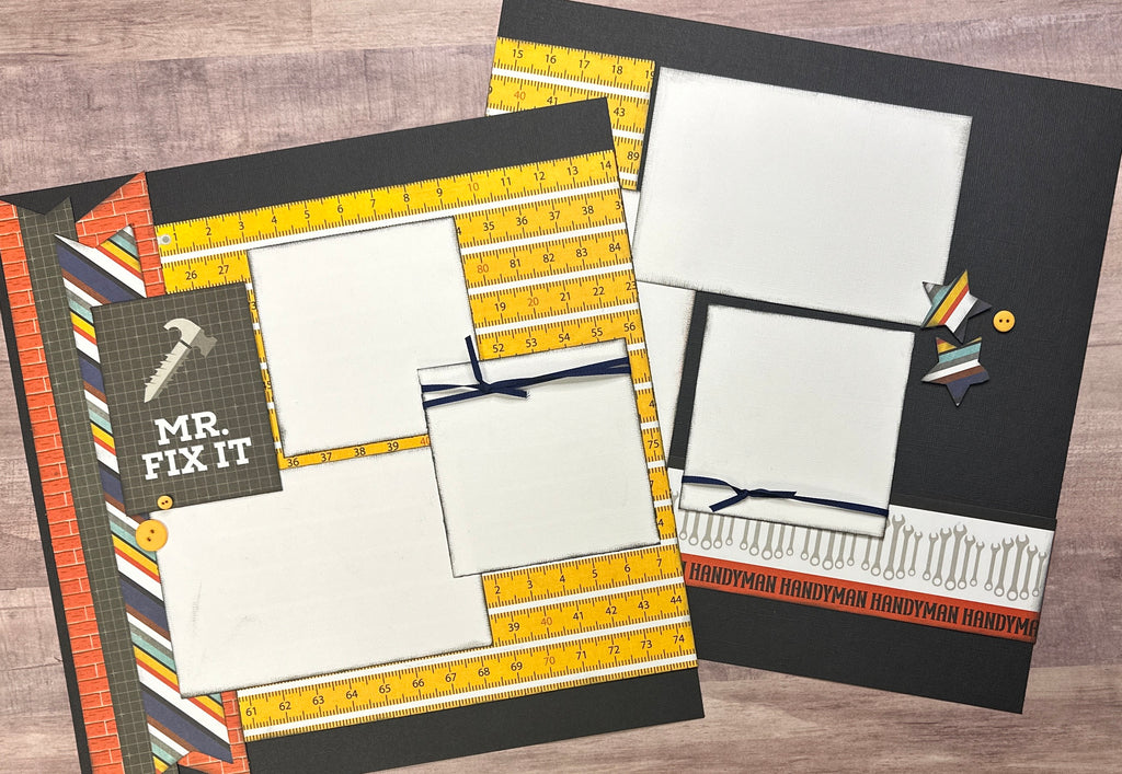 Mr. Fix It,  Home / House repair themed  2 Page Scrapbooking Layout Kit, General Scrapbooking Kits