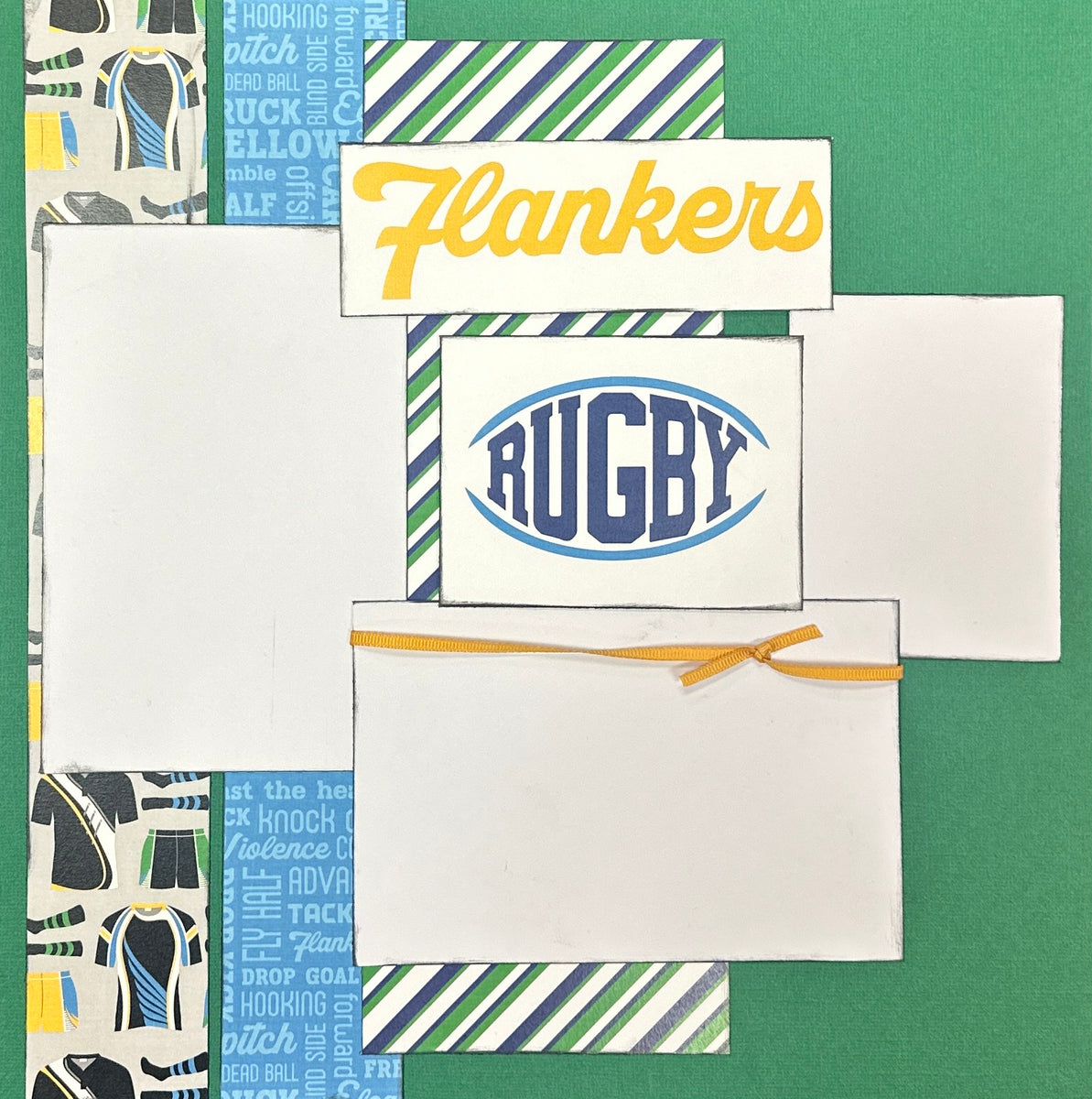 Game Day Rugby, Rugby Themed 2 page Scrapbooking Layout Kit, DIY Rugby ...