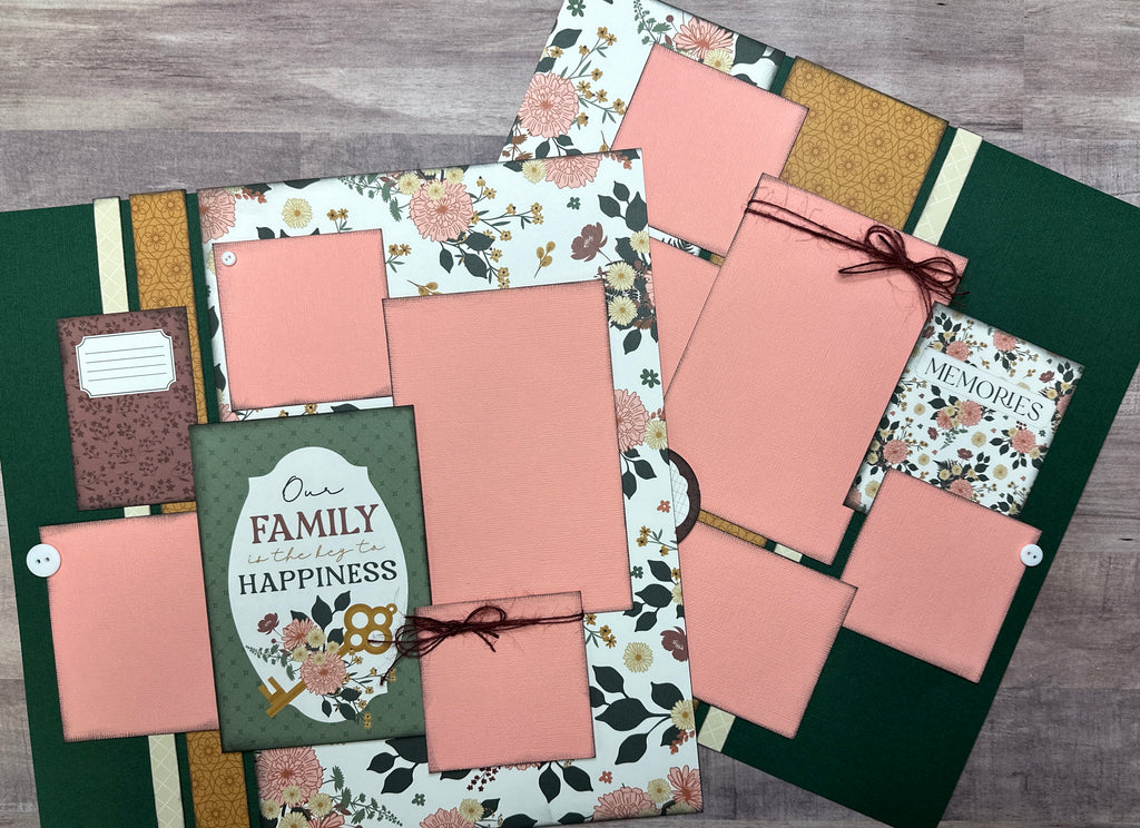 Our Family Is The Key To Happiness, General Family Themed 2 page DIY scrapbooking kit, Echo Park Family