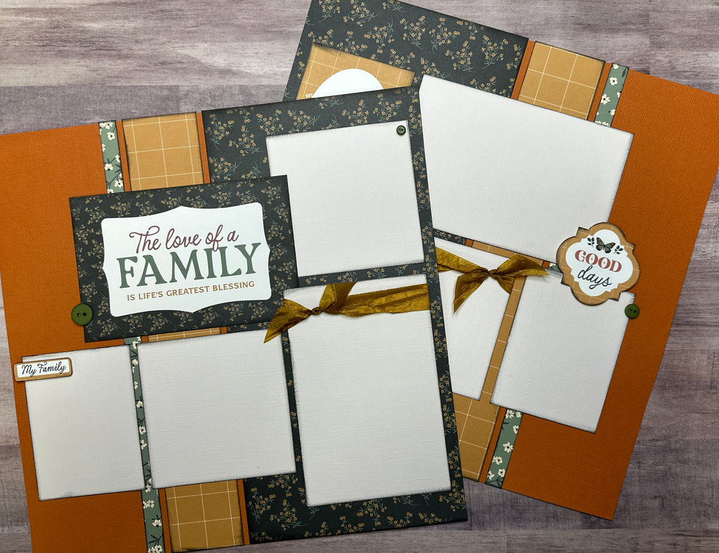 The Love Of A Family Is Life's Greatest Blessing, General Family Themed 2 page DIY scrapbooking kit, Echo Park Family