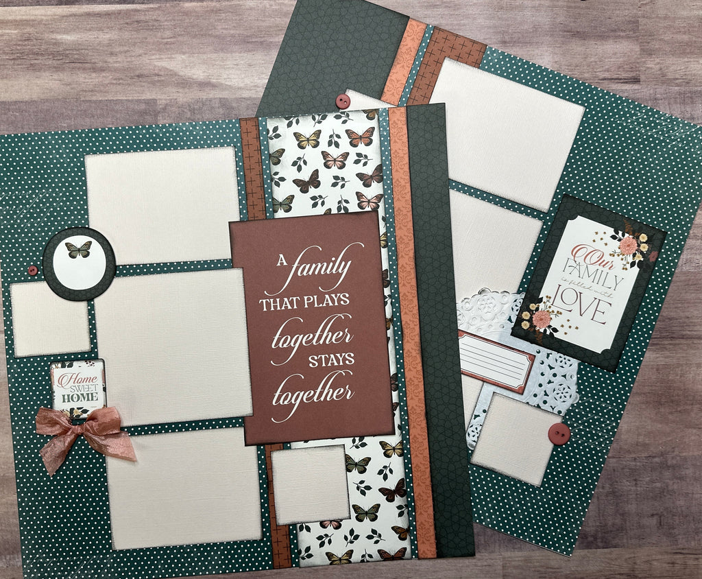 A Family That Plays Together Stays Together, General Family Themed 2 page DIY Scrapbooking kit, Echo Park Family