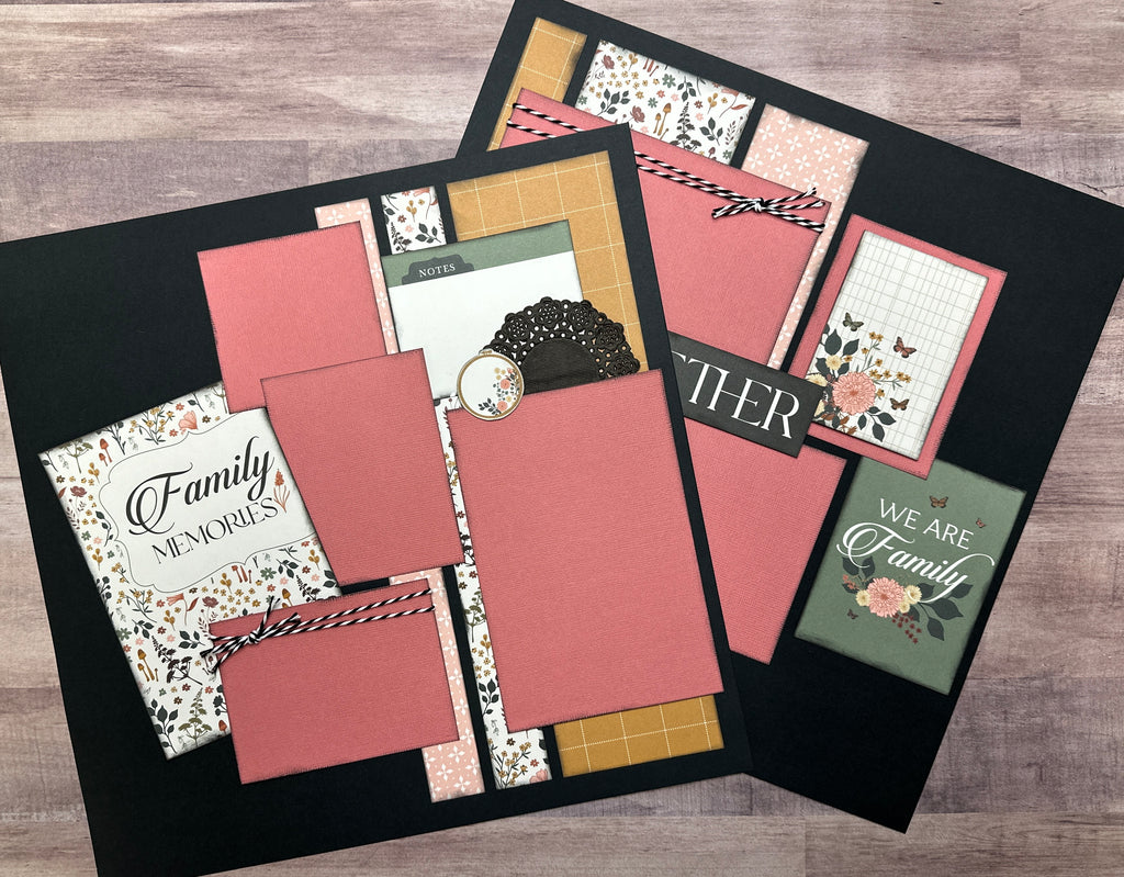 We Are Family - Family Memories, General Family Themed 2 page DIY scrapbooking kit, Echo Park Family