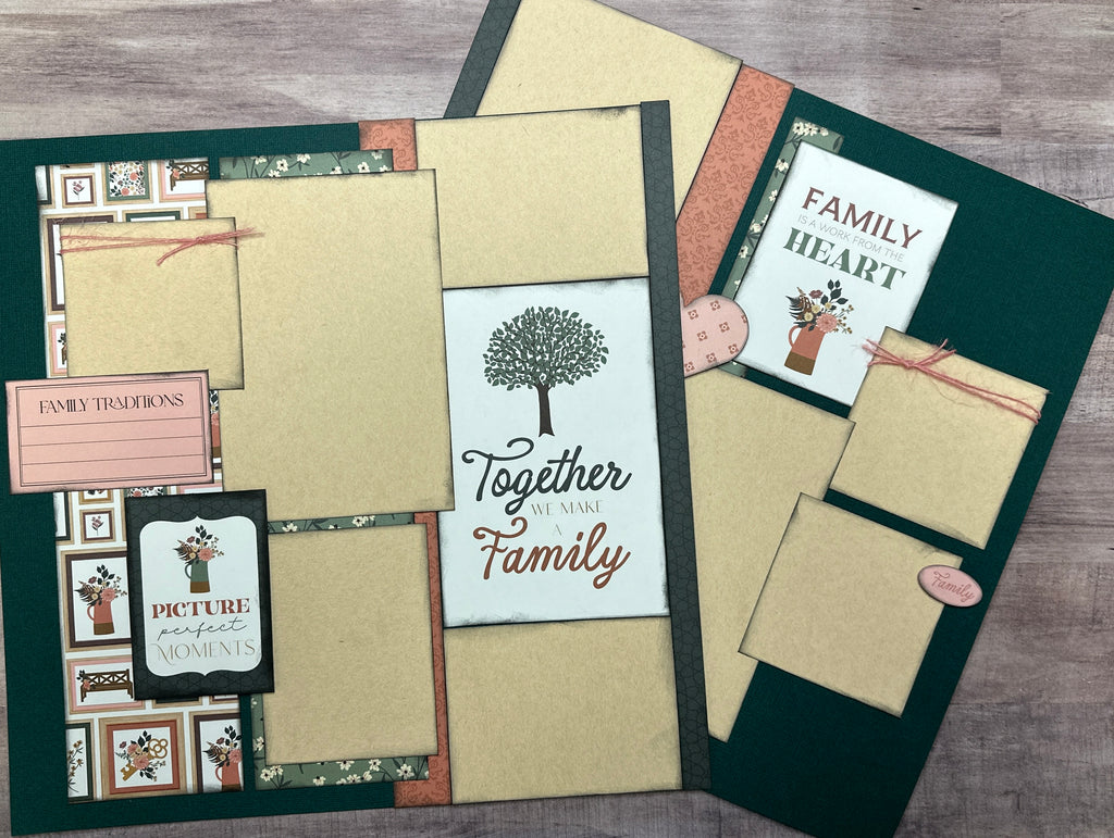 Picture Perfect Moments, General Family Themed 2 page DIY scrapbooking kit, Echo Park Family