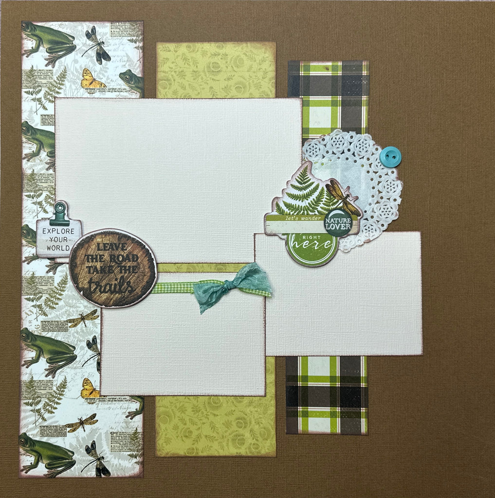 Leave The Road, Take The Trails, Outdoor Themed 2 Page DIY Scrapbookin –  Crop-A-Latte