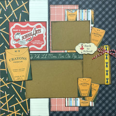 Homework Is Done, DIY School Themed Scrapbooking Kit, 2 page Scrapbook –  Crop-A-Latte