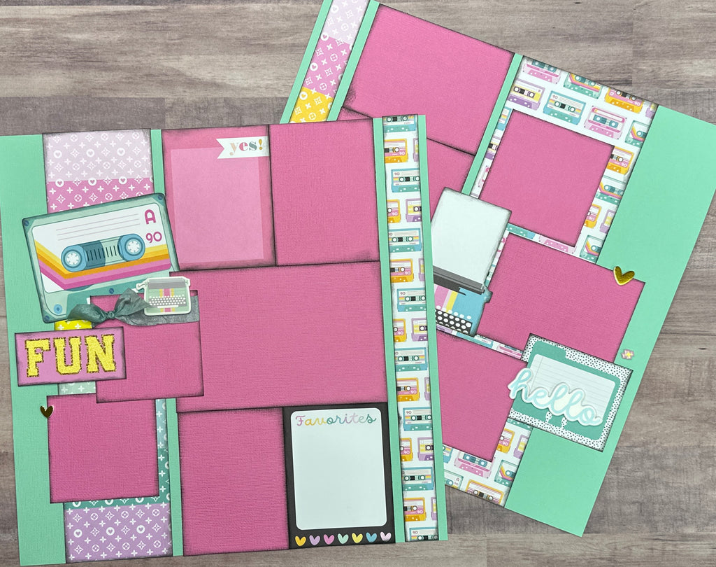 Fun Favorites - Crafty Things, Crafting/general Themed 2 page DIY Scrapbooking Layout Kit Page Kit, DIY craft night, scrapbook crop, simple stories crafty things