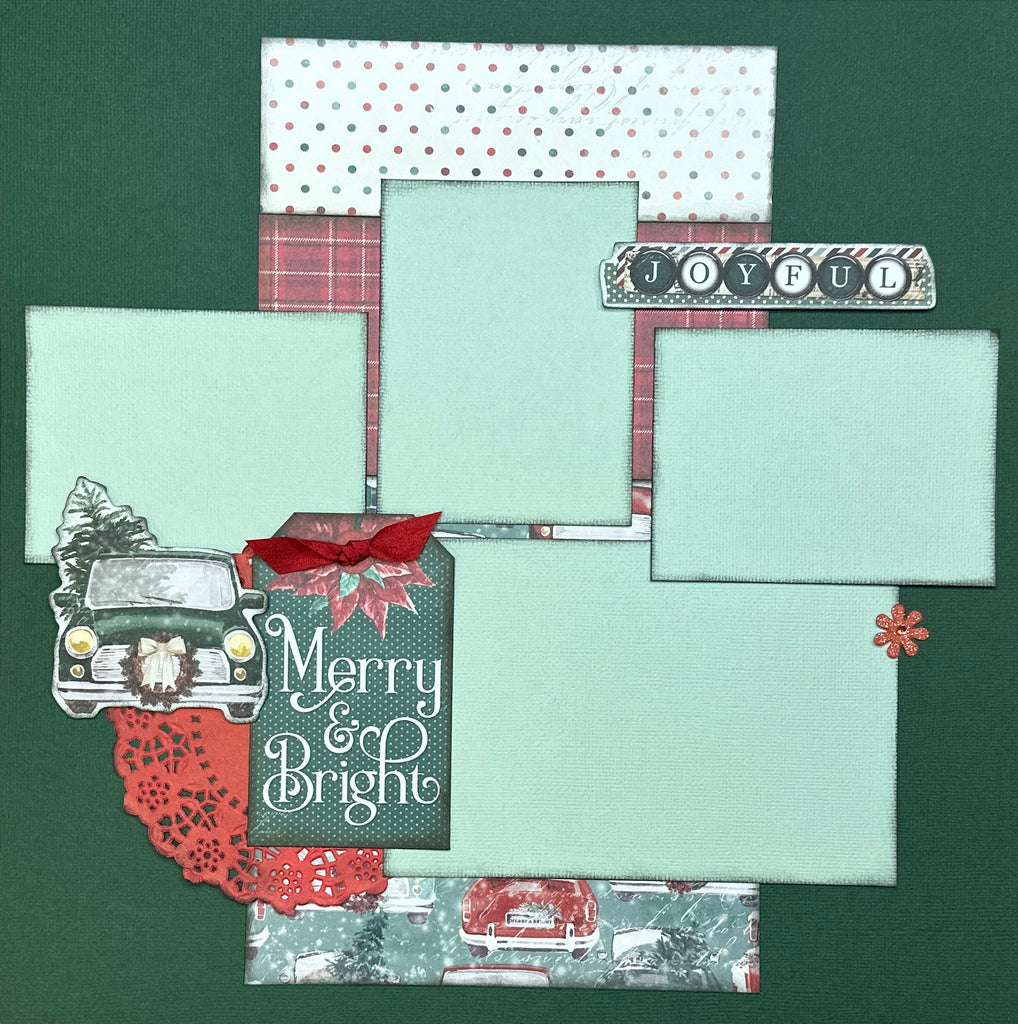 Merry & Bright - Ho Ho Ho, Christmas Themed 2 Page Scrapbooking Layout –  Crop-A-Latte