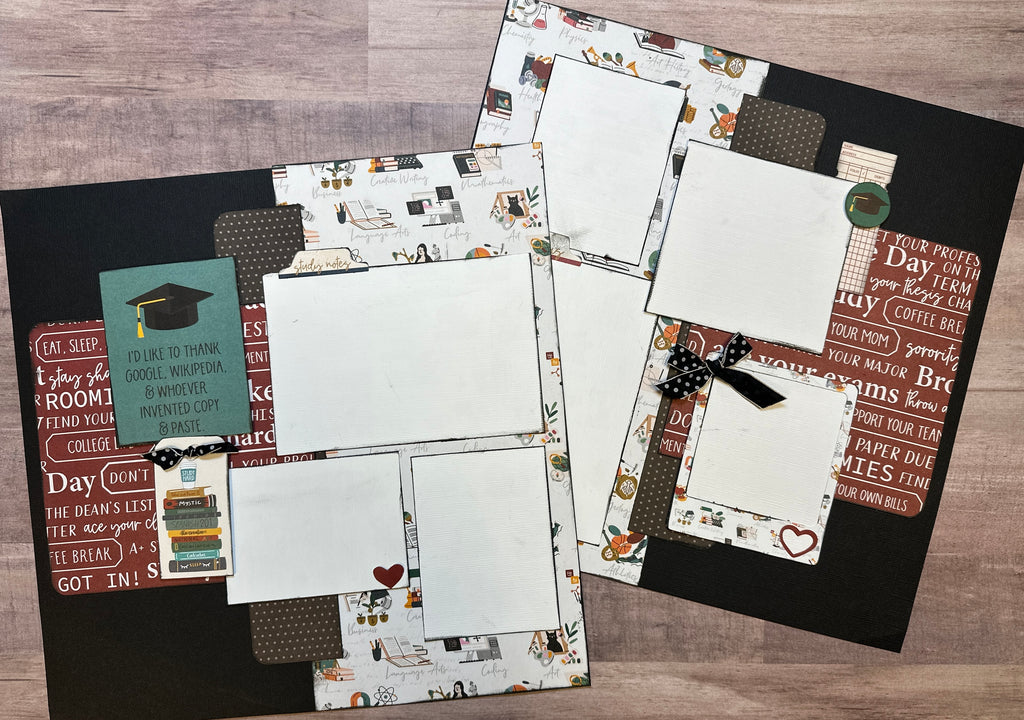 I'd Like To Thank Google..., College Themed DIY Scrapbooking Kit, 2 page Scrapbooking Layout Kit