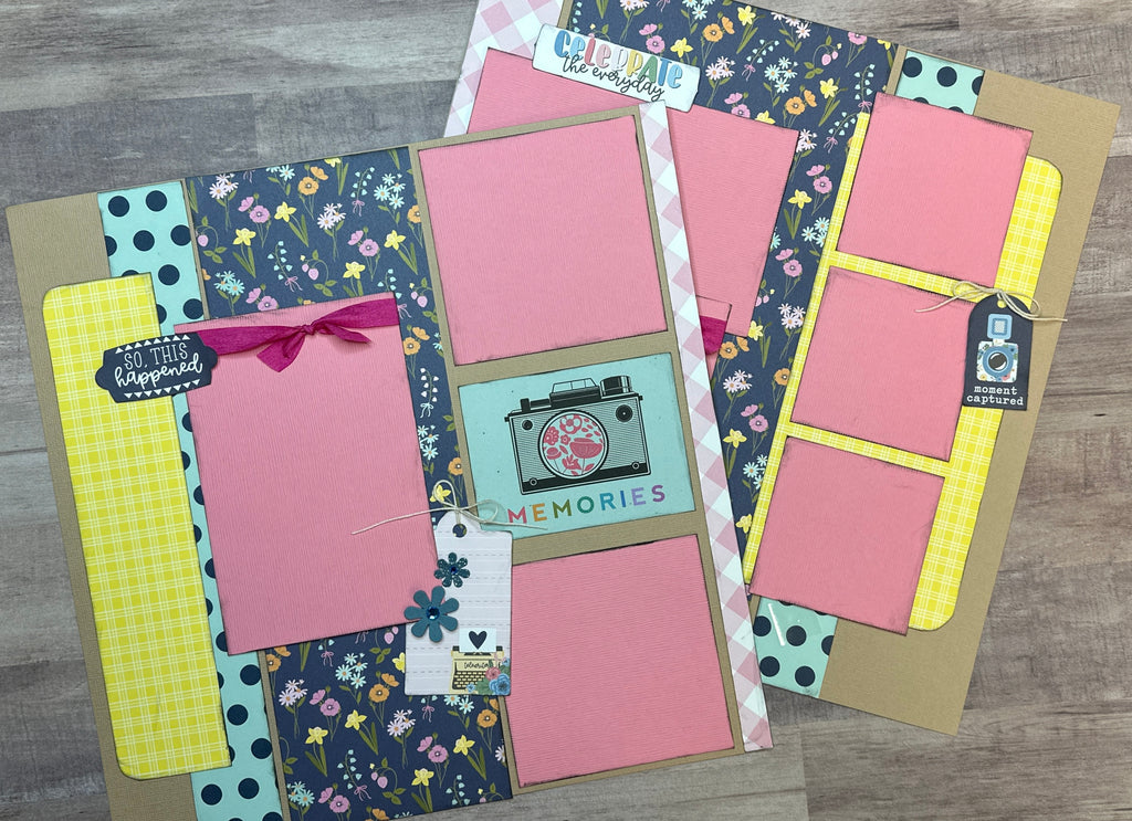 PRE-ASSEMBLED VERSION - So This Happened - Memories, Family themed 2 page scrapbooking layout, family craft