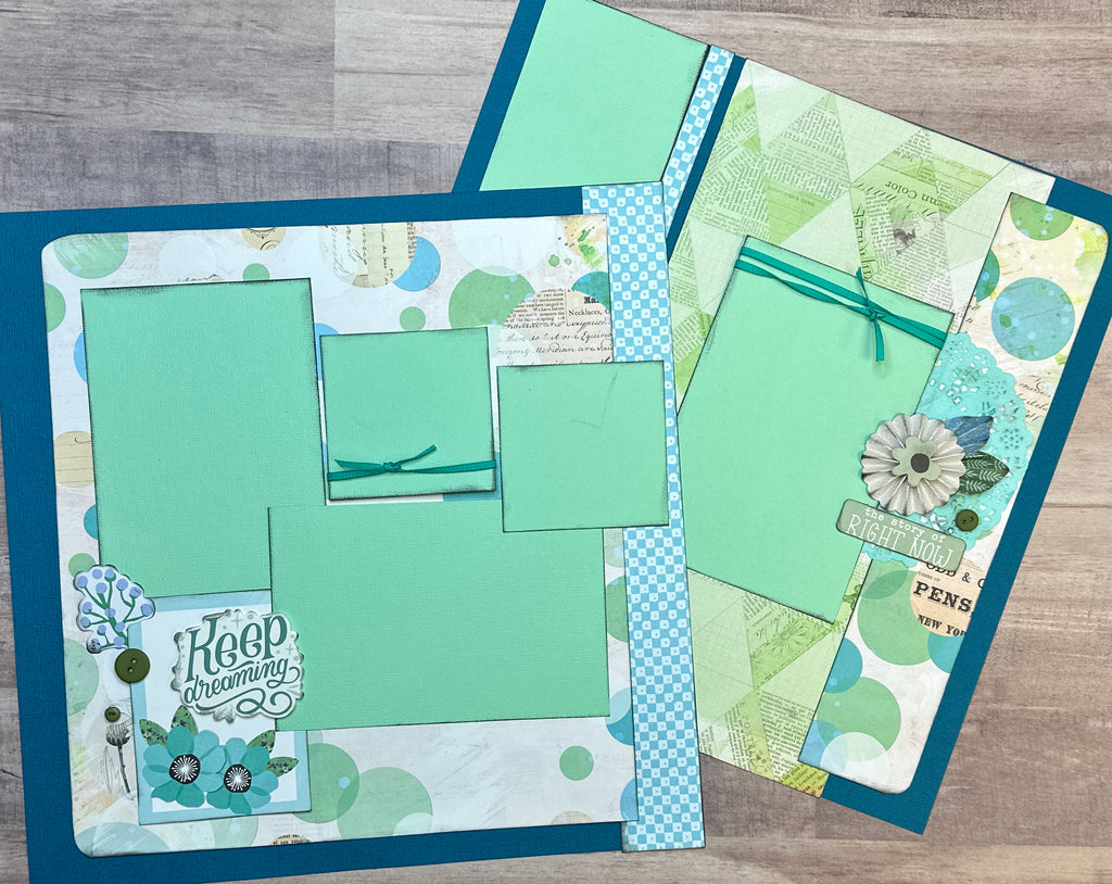 Keep Dreaming - The Story Of Right Now, General Themed 2 Page general Scrapbooking Layout Kit DIY, family craft kit