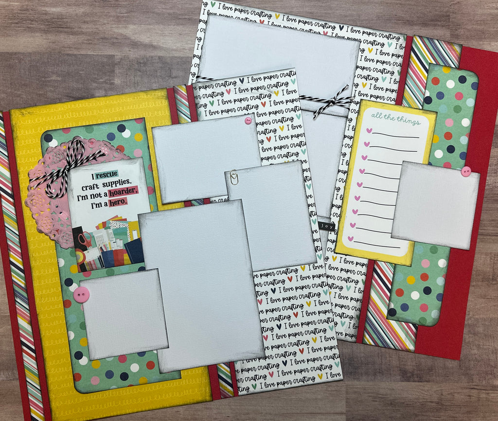 PRE-ASSEMBLED VERSION - Princess Crop-A-Lot, General themed 2 page scrapbooking layout, family craft