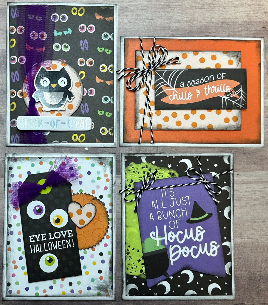 It's All Just A Bunch Of Hocus Pocus, 4 pack DIY Card Kit Halloween Card Craft DIY