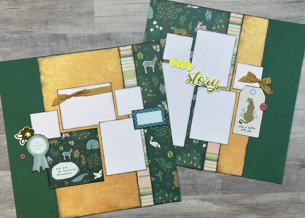 You Are My Favorite Adventure, Family Themed Scrapbooking General DIY 2 Page Scrapbooking Layout Kit