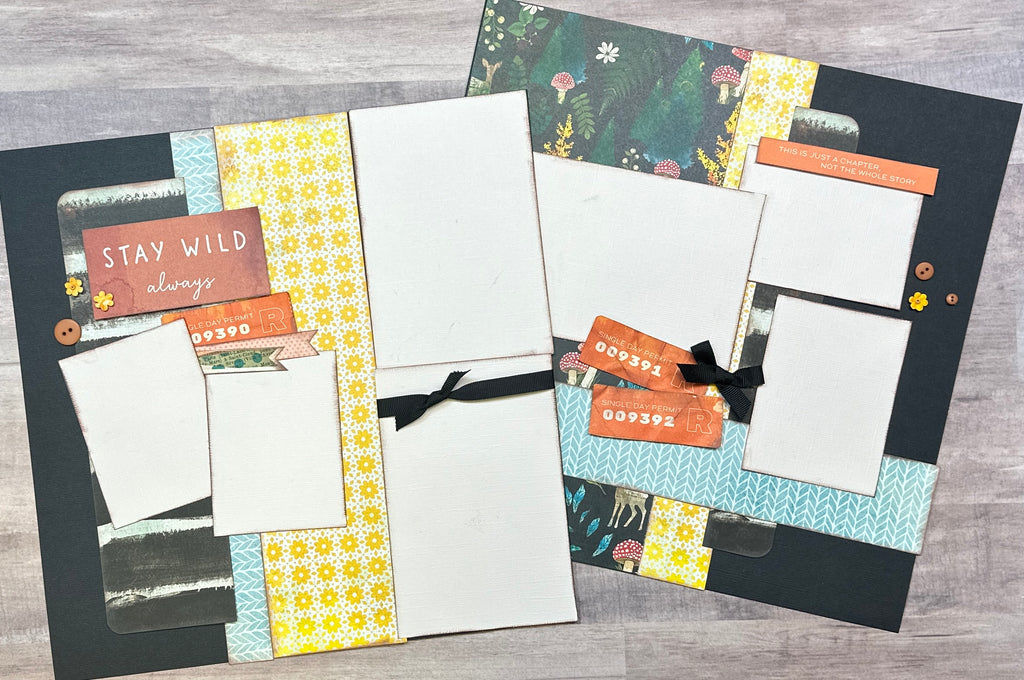 This Is Just A Chapter Not The Whole Story, Family Themed 2 page DIY Scrapbooking Layout Kit Page Kit, DIY Family Craft