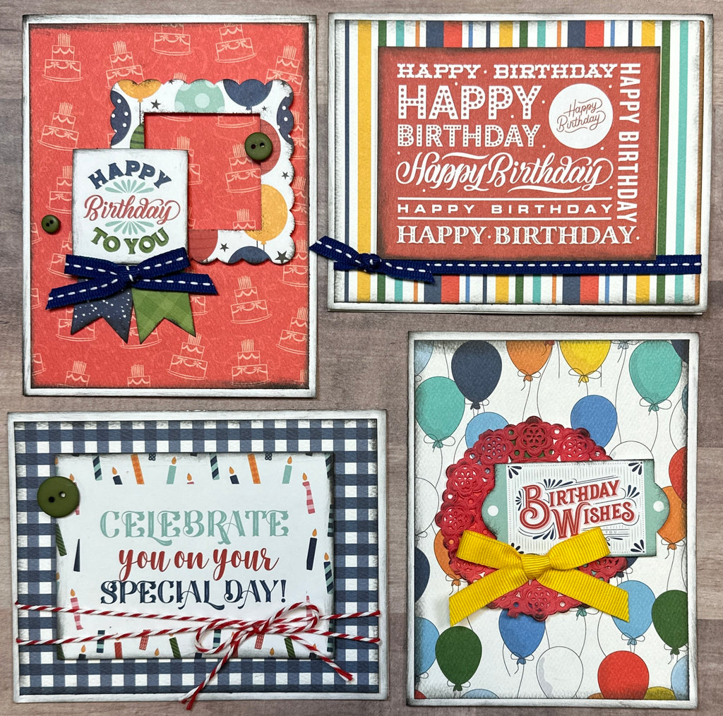 Celebrate You On Your Special Day,  Birthday Card Making Set, 4 pack DIY Card Kit birthday  Card Craft DIY