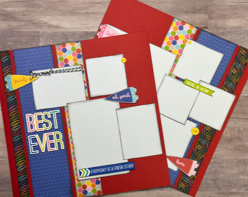 Best Ever - Every Day Is A Fresh Start, General / Family Themed 2 Page Scrapbooking Layout Kit, Bella Blvd Documented