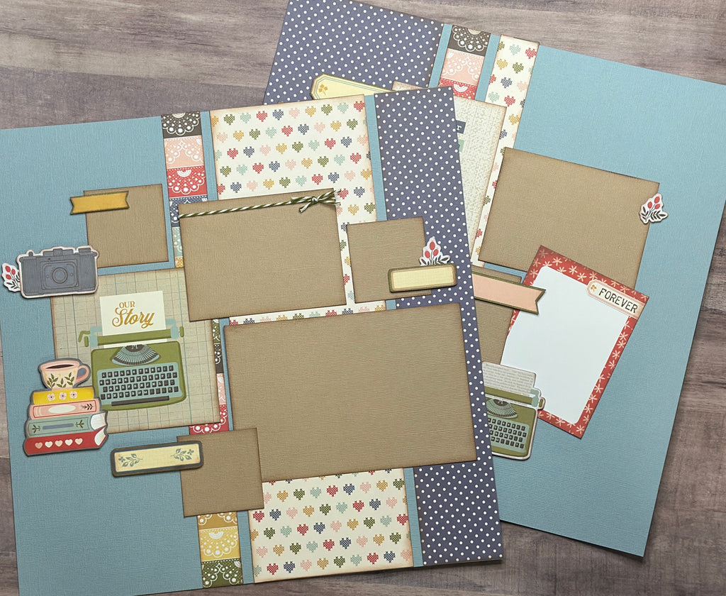 Together Is The Best Place To Be - Family, Family Themed 2 Page Scrapbooking Layout Kit,Simple Stories Front Porch