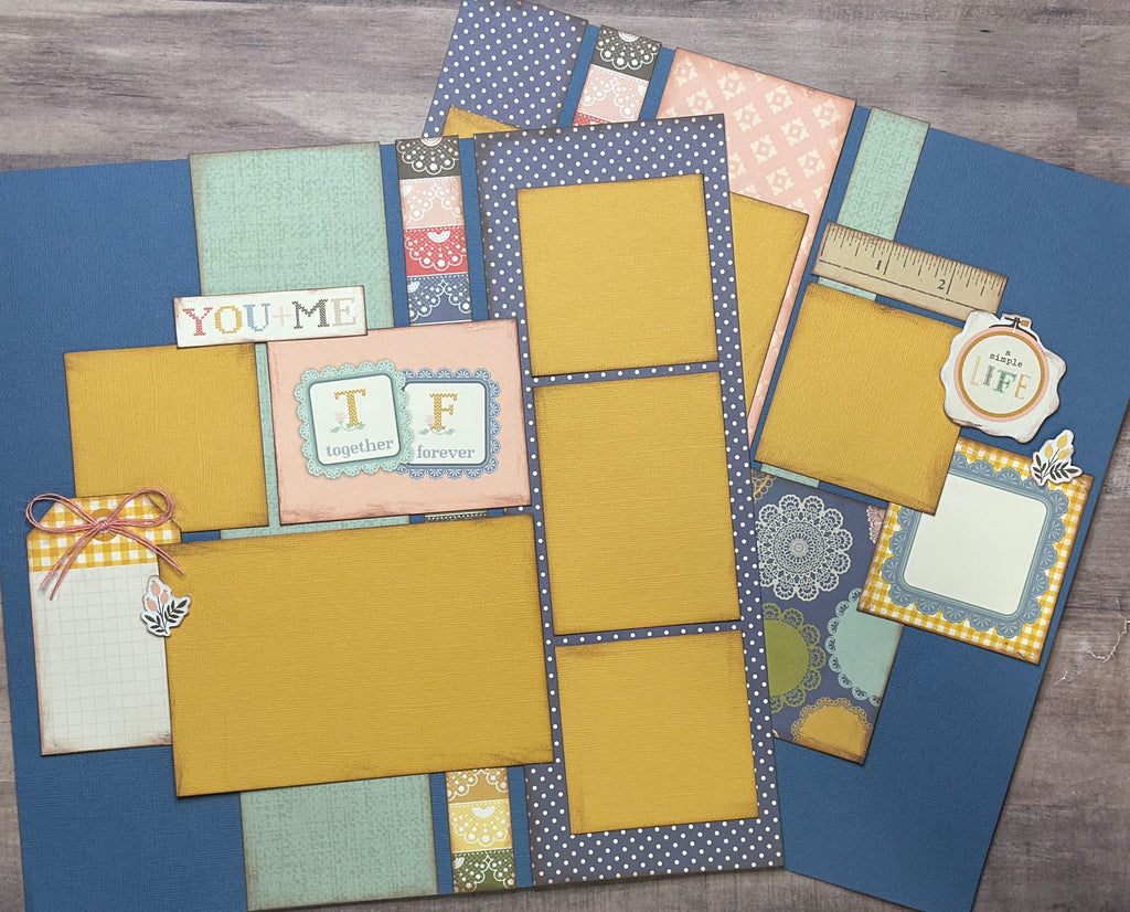 Collecting Memories,  Family Themed 2 Page Scrapbooking Layout Kit,Simple Stories Front Porch