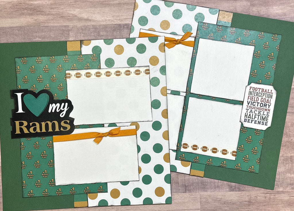 I Love My Rams - Colorado State, 2 Page DIY Scrapbooking Layout Kit
