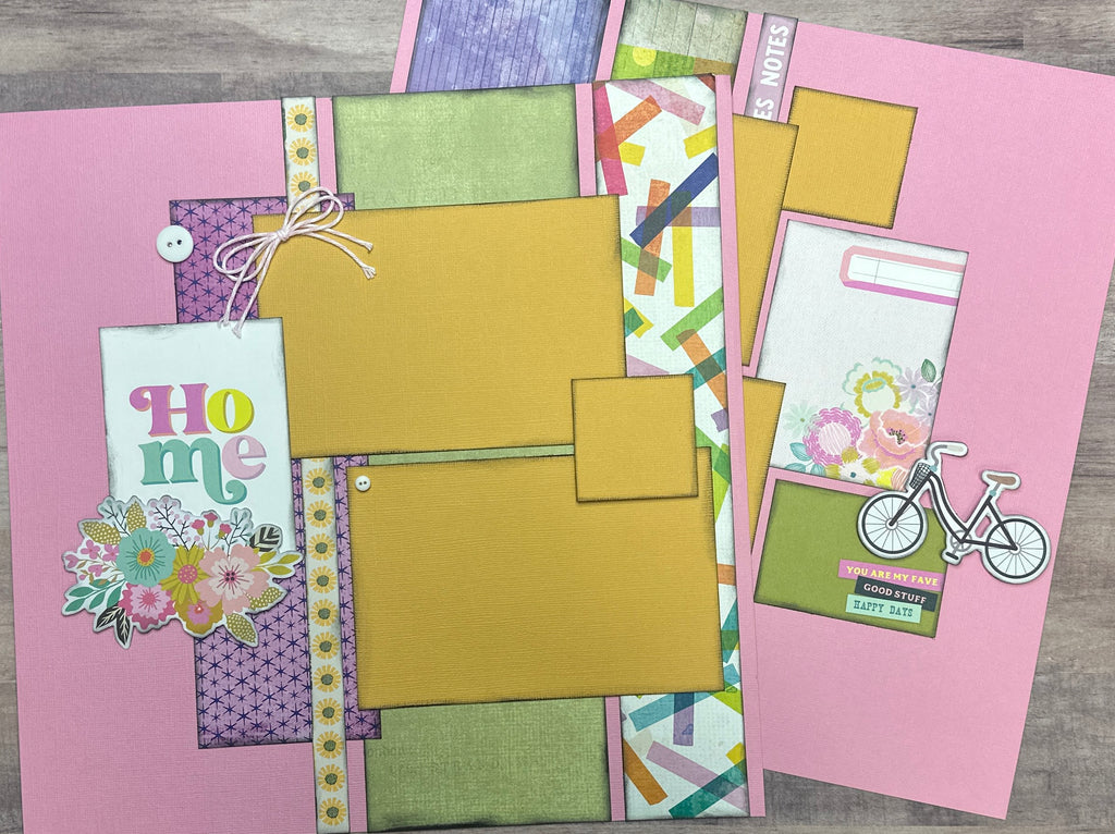 Home - You Are My Fav, General DIY 2 Page Scrapbooking Layout Kit, Vicki Boutin