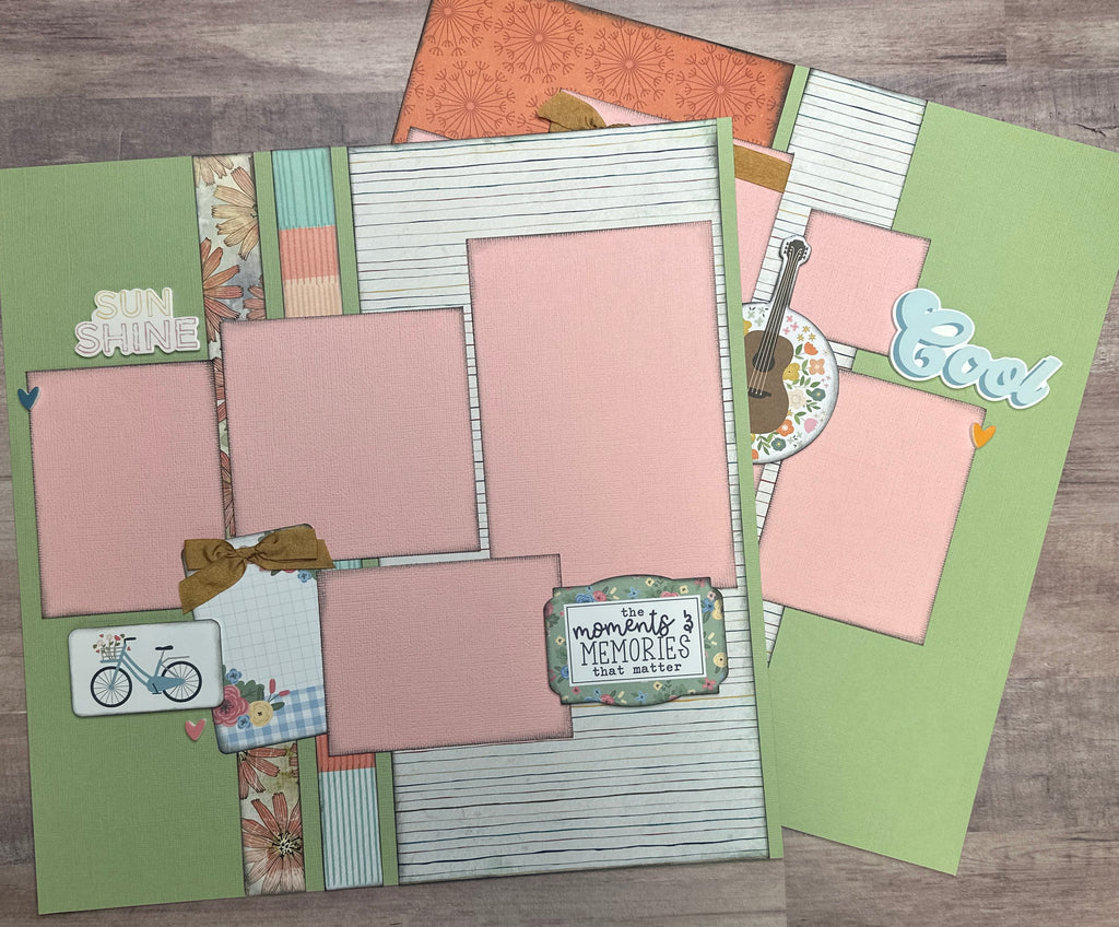 The Moments And Memories That Matter, General DIY 2 Page Scrapbooking Layout Kit, Vicki Boutin