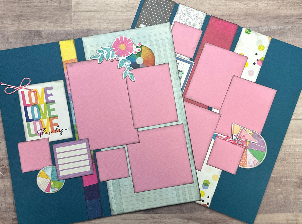 Love This Life, General DIY 2 Page Scrapbooking Layout Kit, Vicki Boutin