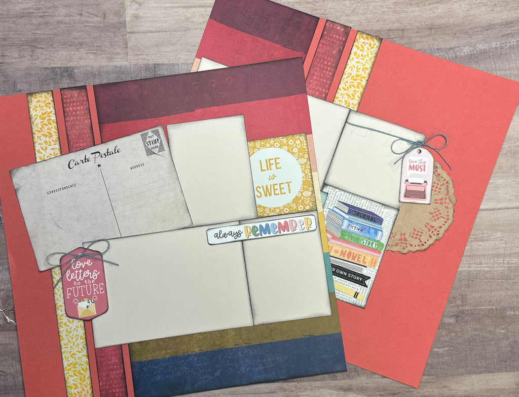 Love Letters To The Future - Life Is Sweet, General DIY 2 Page Scrapbooking Layout Kit, Vicki Boutin