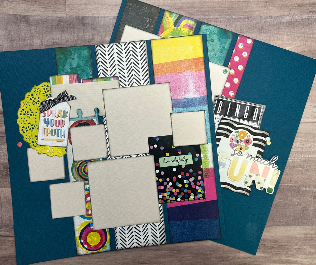 Speak Your Truth, General DIY 2 Page Scrapbooking Layout Kit, Vicki Boutin