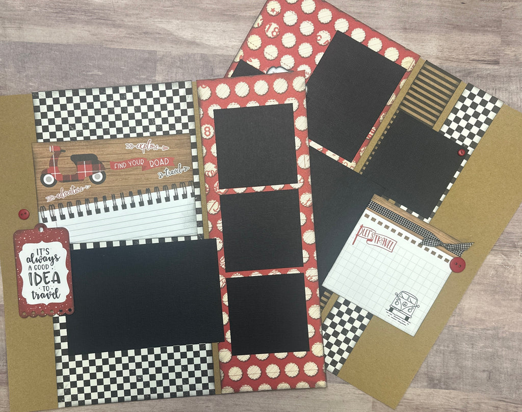 It's Always A Good Idea To Travel, Travel themed 2 page DIY scrapbooking layout Kit Stories, general travel