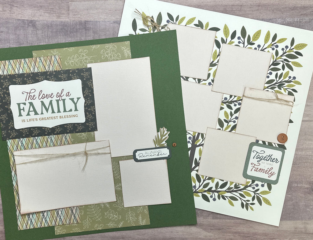 Together We Make A Family - Family Tree, Family / General DIY 2 Page Scrapbooking Layout Kit, family