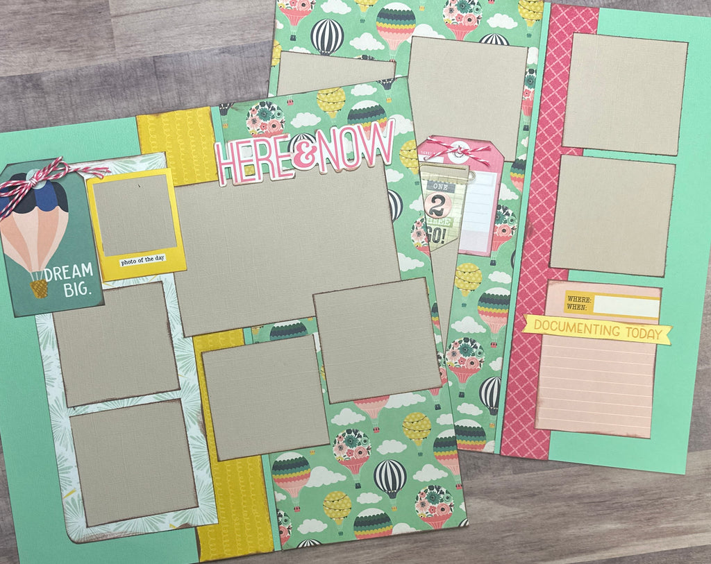 Dream Big - Here and Now,  General DIY 2 Page Scrapbooking Layout Kit, Vicki Boutin