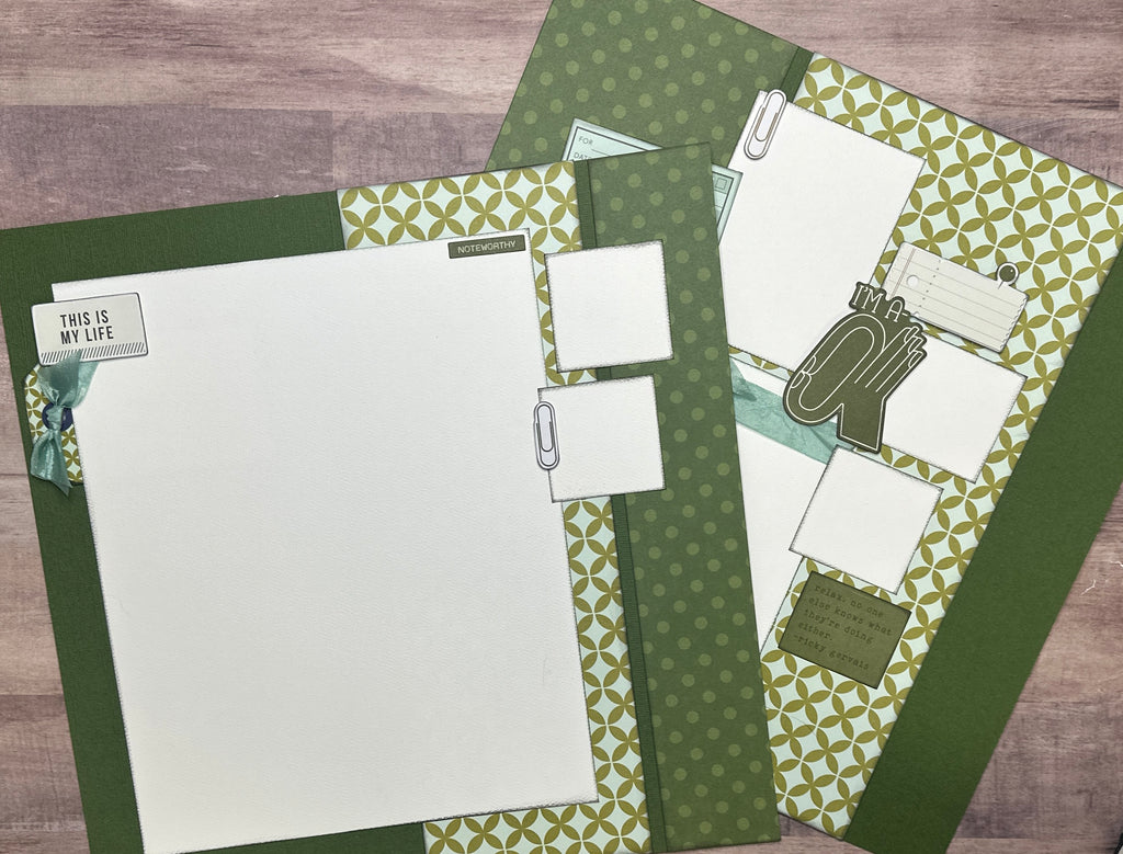 This Is My Life - I'm A OK, General / Family Themed 2 Page Scrapbooking Layout Kit, Simple Stories For The Record
