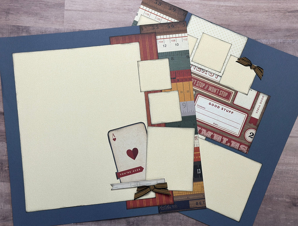 Capture The Good Times, General camera themed 2 Page Scrapbooking Layout Kit, Simple Stories Rustic Legend