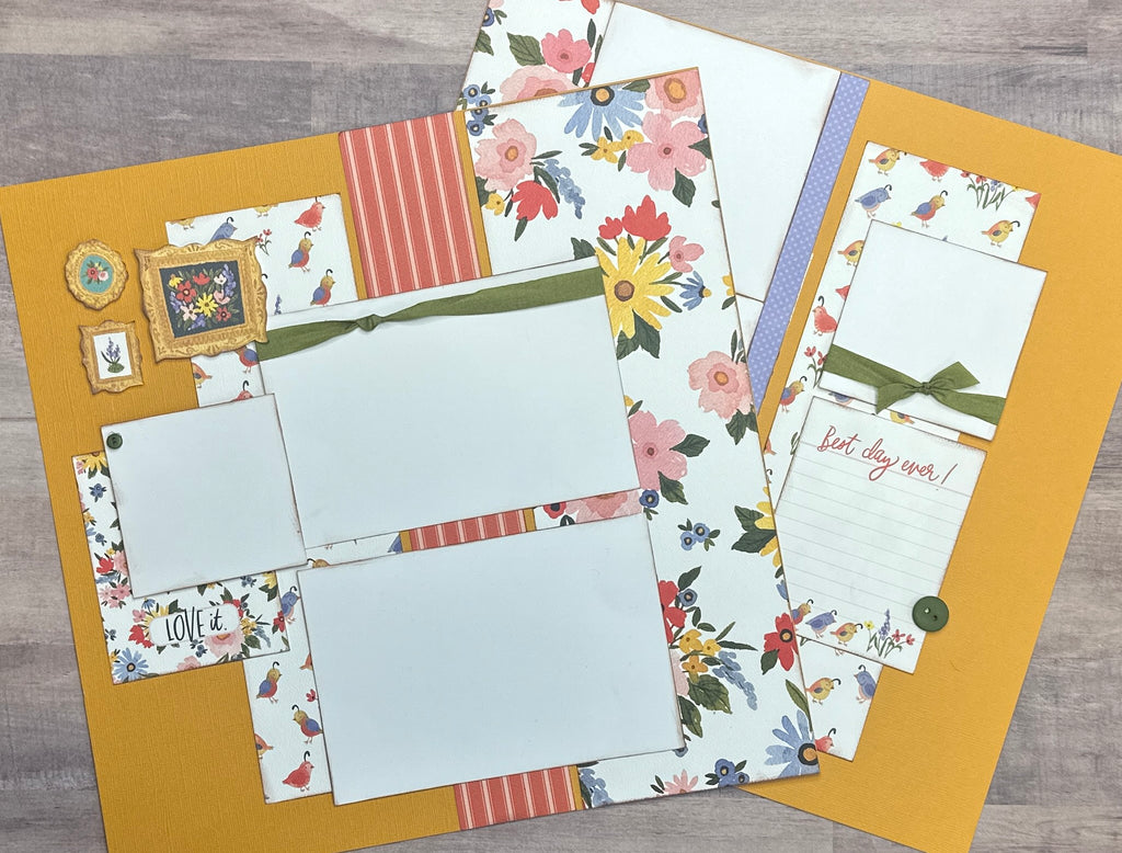 Best Day Ever - Love It!!, General / Family Themed 2 Page Scrapbooking Layout Kit, general diy scrapbook kit