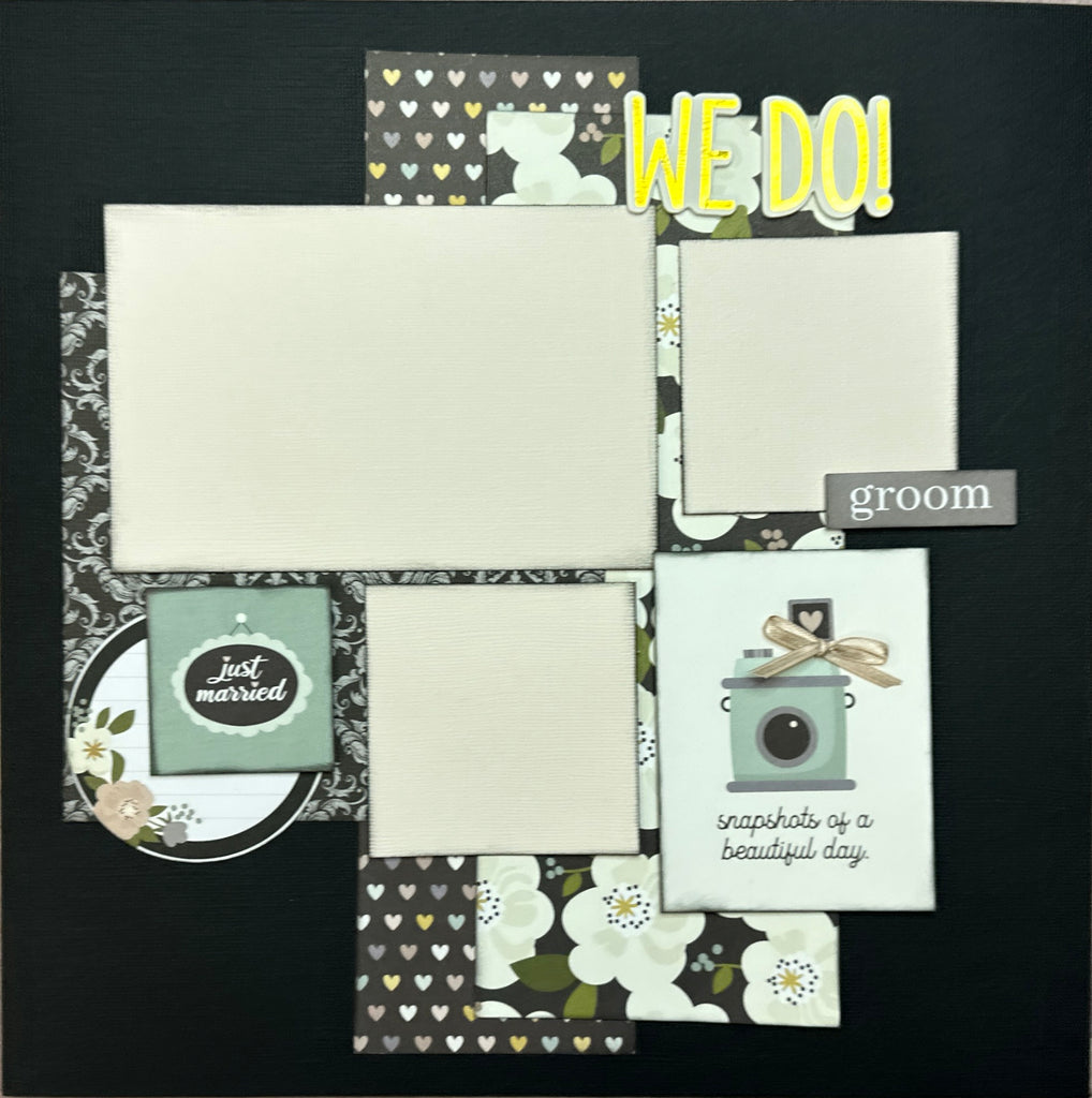 I Do, Our Wedding, Wedding Themed 2 Page Scrapbooking Kit, DIY Wedding –  Crop-A-Latte