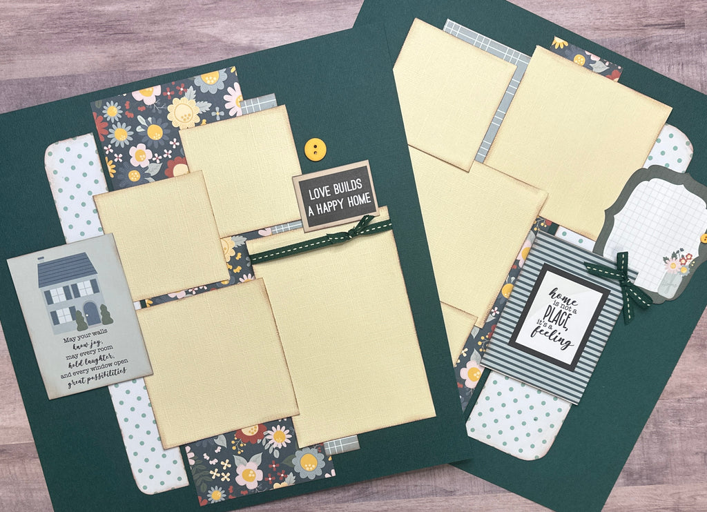 May Your Walls Know Joy, General / Family Themed 2 Page Scrapbooking Layout Kit, general diy scrapbook kit, Echo Park Good To Be Home