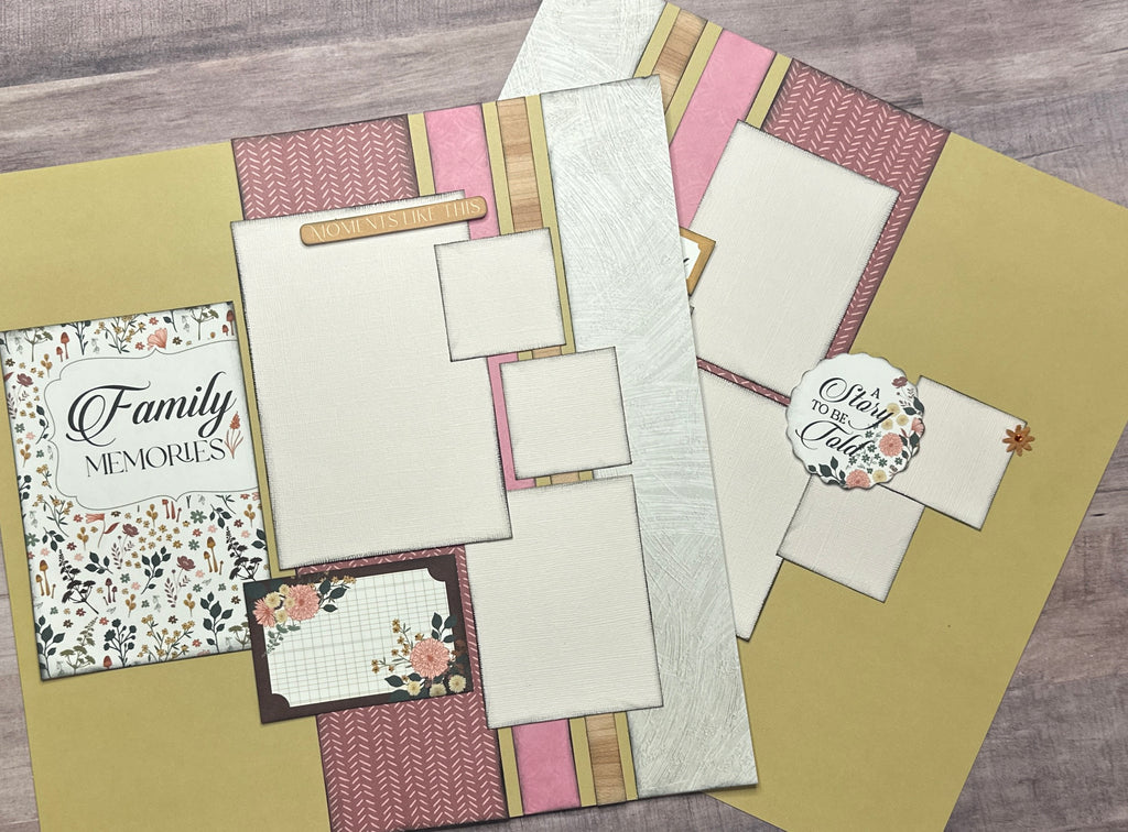 Family History - Family Memories, General / Family Themed 2 Page Scrapbooking Layout Kit, general diy scrapbook kit, Echo Park At Home