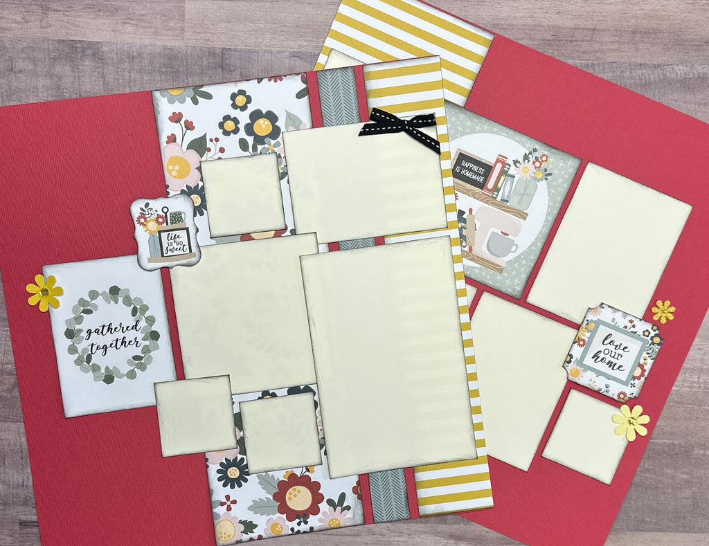 Gathered Together - Life Is So Sweet, General / Family Themed 2 Page Scrapbooking Layout Kit, general diy scrapbook kit, Echo Park Good To Be Home