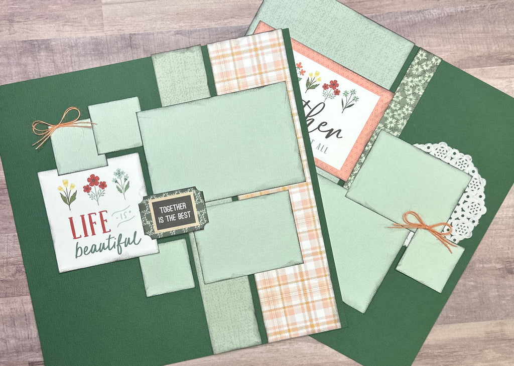 Together We Have It All-Life Is Beautiful, General / Family Themed 2 Page Scrapbooking Layout Kit, general diy scrapbook kit, Echo Park At Home