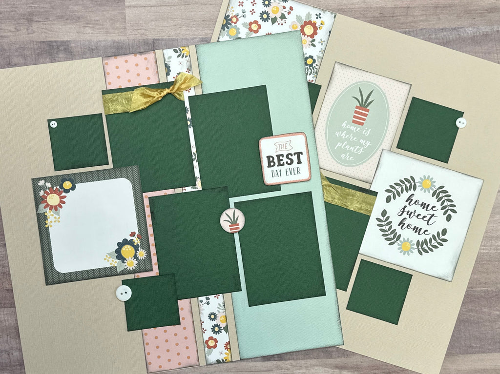 The Best Day Every - Home Sweet Home, General / Family Themed 2 Page Scrapbooking Layout Kit, general diy scrapbook kit, Echo Park At Home