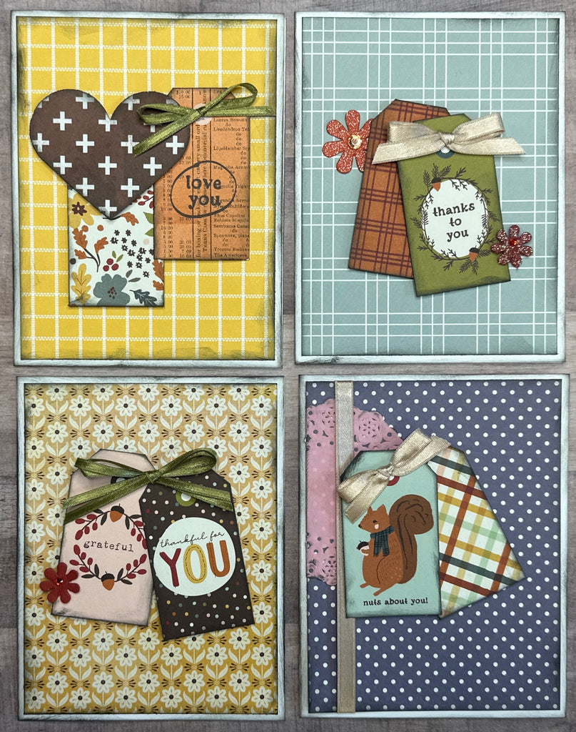 Nuts About You,  General Card Making Set, 4 pack DIY Card Kit general Card