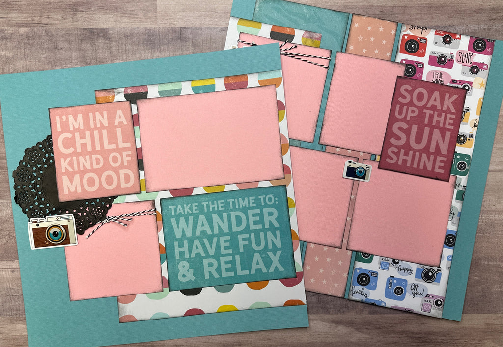 Take The Time To Wander, Have Fun And Relax,  General Family Themed Scrapbooking Kit, DIY Scrapbooking Kit, Heidi Swamp